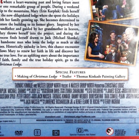 Thomas Kinkade CHRISTMAS LODGE DVD Erin Karpluk, Michael Shanks - Picture 4 of 5